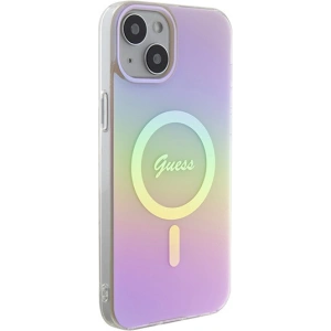 Etui Guess GUHMP15MHITSP Apple iPhone 15 Plus / 14 Plus hardcase IML Iridescent MagSafe różowy/pink