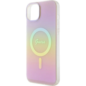 Etui Guess GUHMP15MHITSP Apple iPhone 15 Plus / 14 Plus hardcase IML Iridescent MagSafe różowy/pink