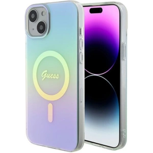 Etui Guess GUHMP15MHITSQ Apple iPhone 15 Plus / 14 Plus hardcase IML Iridescent MagSafe turkusowy/turquoise