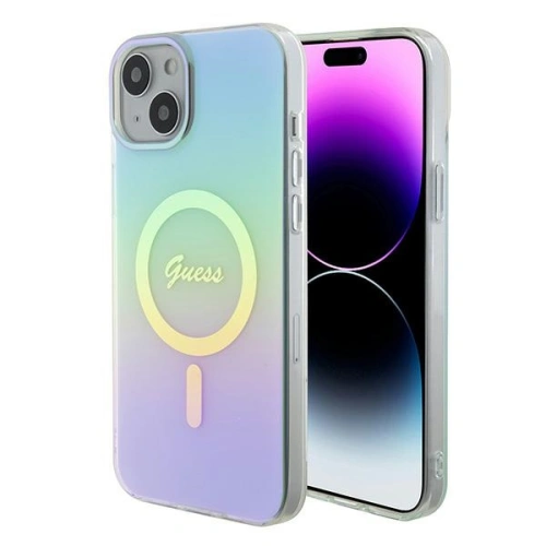 Kup Case Guess GUHMP15MHITSQ Apple iPhone 15 Plus / 14 Plus Hardcase IML Iridescent MagSafe türkis/turquoise - GUE2882 - {ean13} - Sklep Home Screen