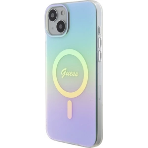 Etui Guess GUHMP15MHITSQ Apple iPhone 15 Plus / 14 Plus hardcase IML Iridescent MagSafe turkusowy/turquoise