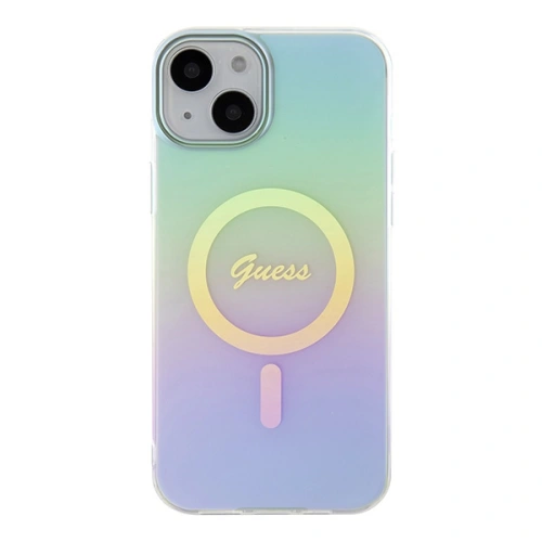 Kup Case Guess GUHMP15MHITSQ Apple iPhone 15 Plus / 14 Plus Hardcase IML Iridescent MagSafe türkis/turquoise - GUE2882 - {ean13} - Sklep Home Screen