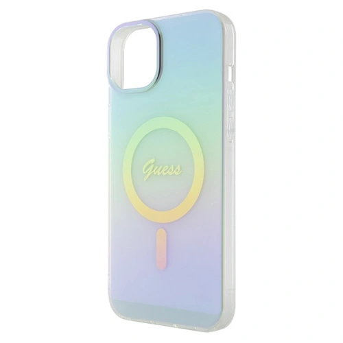 Kup Case Guess GUHMP15MHITSQ Apple iPhone 15 Plus / 14 Plus Hardcase IML Iridescent MagSafe türkis/turquoise - GUE2882 - {ean13} - Sklep Home Screen