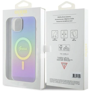 Etui Guess GUHMP15MHITSU Apple iPhone 15 Plus / 14 Plus hardcase IML Iridescent MagSafe fioletowy/purple