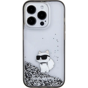Etui Karl Lagerfeld KLHCP15LLKCNSK Apple iPhone 15 Pro hardcase Liquid Glitter Choupette transparent