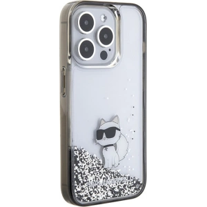 Etui Karl Lagerfeld KLHCP15LLKCNSK Apple iPhone 15 Pro hardcase Liquid Glitter Choupette transparent