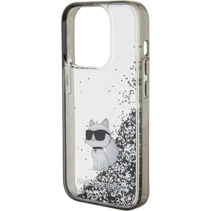 Etui Karl Lagerfeld KLHCP15LLKCNSK Apple iPhone 15 Pro hardcase Liquid Glitter Choupette transparent