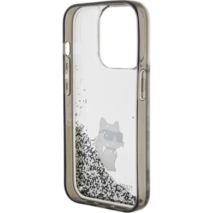 Etui Karl Lagerfeld KLHCP15LLKCNSK Apple iPhone 15 Pro hardcase Liquid Glitter Choupette transparent