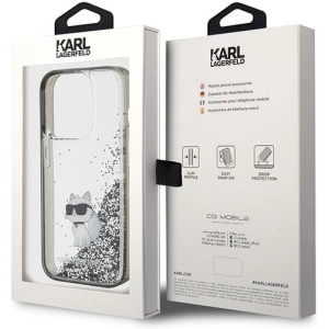 Etui Karl Lagerfeld KLHCP15LLKCNSK Apple iPhone 15 Pro hardcase Liquid Glitter Choupette transparent