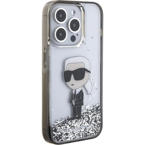 Etui Karl Lagerfeld KLHCP15LLKKNSK Apple iPhone 15 Pro hardcase Liquid Glitter Ikonik transparent