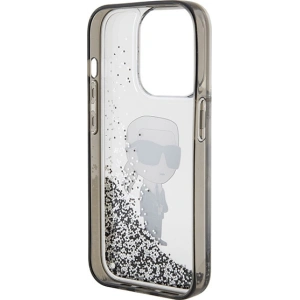 Etui Karl Lagerfeld KLHCP15LLKKNSK Apple iPhone 15 Pro hardcase Liquid Glitter Ikonik transparent
