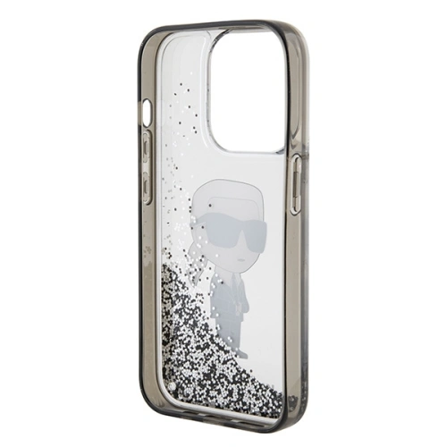 Kup Karl Lagerfeld Apple Caz KLHCP15LLKNSK iPhone 15 Pro hardcase Liquid Glitter Ikonik transparent - KLD1697 - {ean13} - Sklep Home Screen