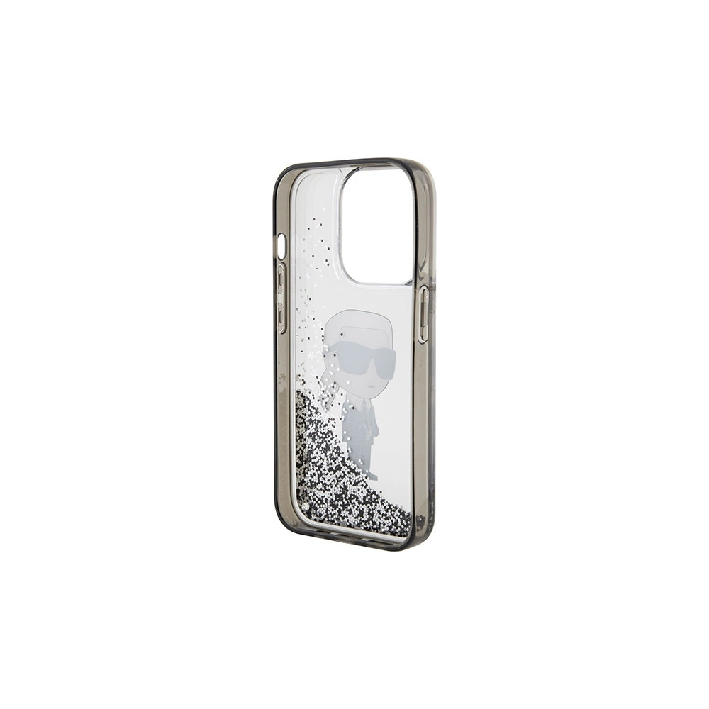 Etui Karl Lagerfeld KLHCP15LLKKNSK Apple iPhone 15 Pro hardcase Liquid Glitter Ikonik transparent
