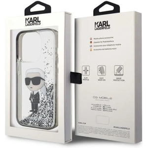Etui Karl Lagerfeld KLHCP15LLKKNSK Apple iPhone 15 Pro hardcase Liquid Glitter Ikonik transparent