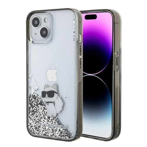 Kup Etui Karl Lagerfeld KLHCP15SLKCNSK Apple iPhone 15 hardcase Liquid Glitter Choupette průhledné - KLD1698 - {ean13} - Sklep Home Screen