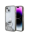 Etui Karl Lagerfeld KLHCP15SLKCNSK Apple iPhone 15 hardcase Liquid Glitter Choupette transparent