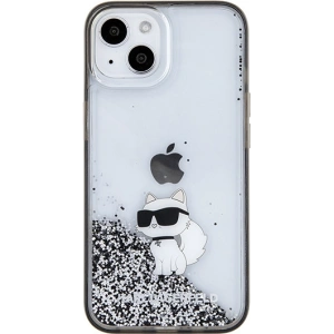 Etui Karl Lagerfeld KLHCP15SLKCNSK Apple iPhone 15 hardcase Liquid Glitter Choupette transparent