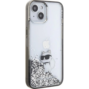 Etui Karl Lagerfeld KLHCP15SLKCNSK Apple iPhone 15 hardcase Liquid Glitter Choupette transparent