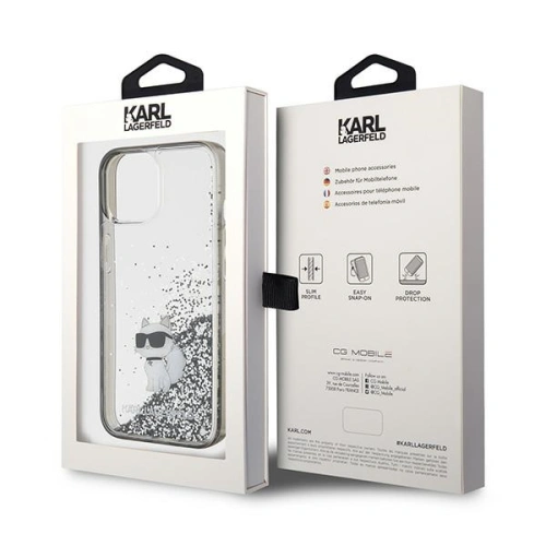 Kup Etui Karl Lagerfeld KLHCP15SLKCNSK Apple iPhone 15 hardcase Liquid Glitter Choupette průhledné - KLD1698 - {ean13} - Sklep Home Screen