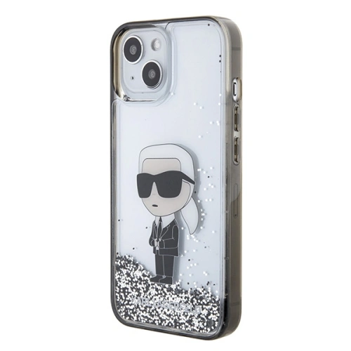 Kup Karl Lagerfeld Apple Caz KLHCP15SLKNSK iPhone 15 hardcase Liquid Glitter Ikonik transparent - KLD1699 - {ean13} - Sklep Home Screen
