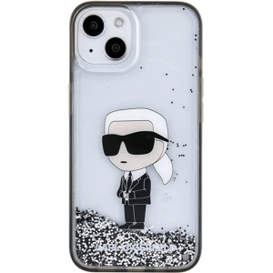 Etui Karl Lagerfeld KLHCP15SLKKNSK Apple iPhone 15 hardcase Liquid Glitter Ikonik transparent