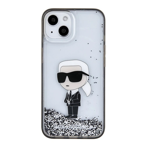 Kup Karl Lagerfeld Apple Caz KLHCP15SLKNSK iPhone 15 hardcase Liquid Glitter Ikonik transparent - KLD1699 - {ean13} - Sklep Home Screen
