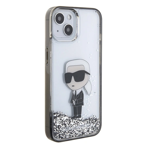 Kup Karl Lagerfeld Apple Caz KLHCP15SLKNSK iPhone 15 hardcase Liquid Glitter Ikonik transparent - KLD1699 - {ean13} - Sklep Home Screen
