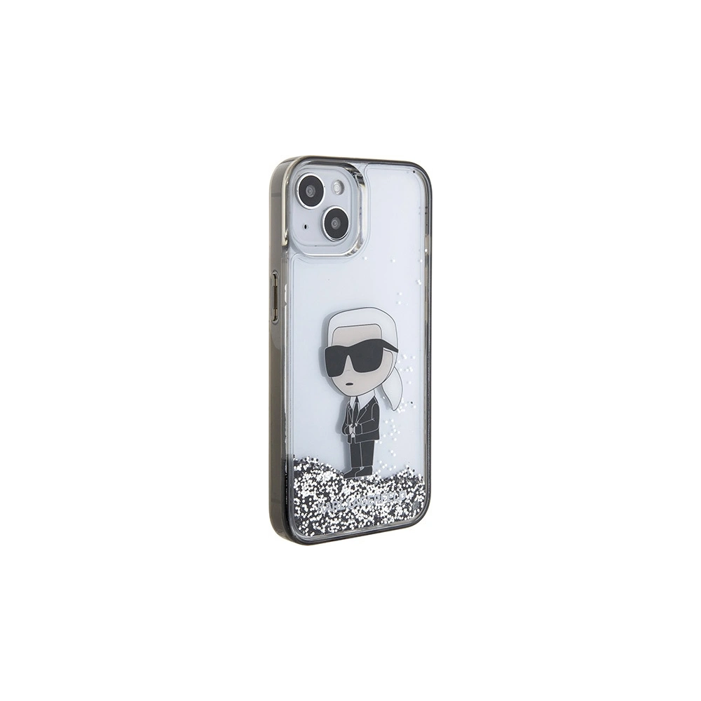 Etui Karl Lagerfeld KLHCP15SLKKNSK Apple iPhone 15 hardcase Liquid Glitter Ikonik transparent