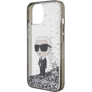 Etui Karl Lagerfeld KLHCP15SLKKNSK Apple iPhone 15 hardcase Liquid Glitter Ikonik transparent