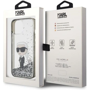 Etui Karl Lagerfeld KLHCP15SLKKNSK Apple iPhone 15 hardcase Liquid Glitter Ikonik transparent