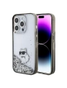 Etui Karl Lagerfeld KLHCP15XLKCNSK Apple iPhone 15 Pro Max hardcase Liquid Glitter Choupette průhledné