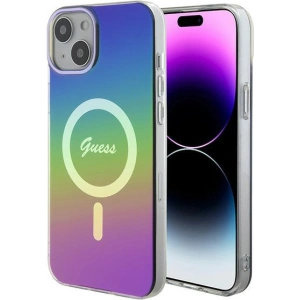 Etui Guess GUHMP15SHITSK Apple iPhone 15 hardcase IML Iridescent MagSafe wielokolorowy/rainbow
