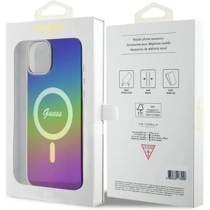 Etui Guess GUHMP15SHITSK Apple iPhone 15 hardcase IML Iridescent MagSafe wielokolorowy/rainbow