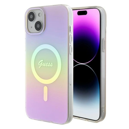 Kup Etui Guess GUHMP15SHITSP Apple iPhone 15 hardcase IML Iridescent MagSafe růžový/pink - GUE2885 - {ean13} - Sklep Home Screen