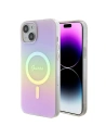 Etui Guess GUHMP15SHITSP Apple iPhone 15 hardcase IML Iridescent MagSafe růžový/pink