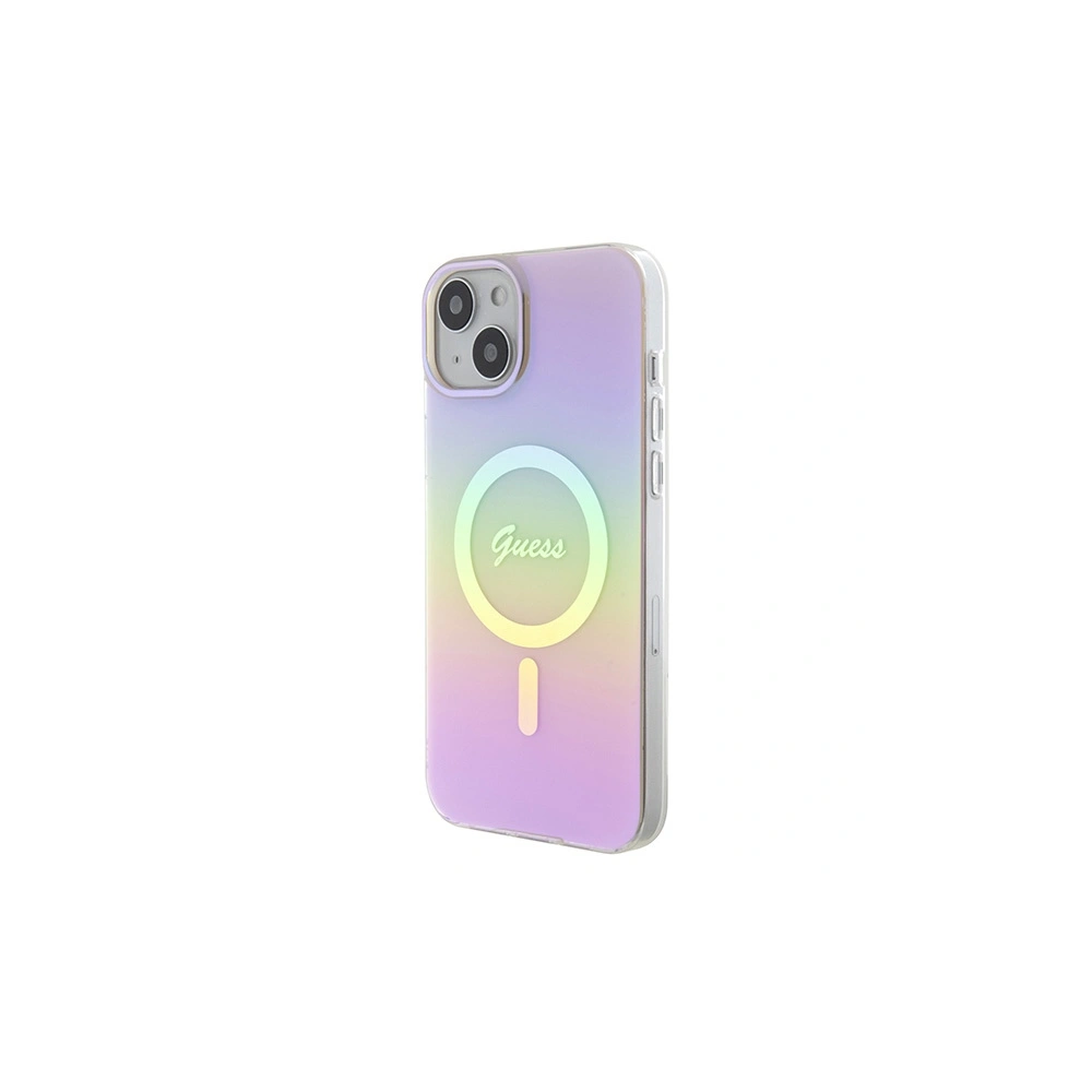 Etui Guess GUHMP15SHITSP Apple iPhone 15 hardcase IML Iridescent MagSafe różowy/pink