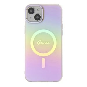 Etui Guess GUHMP15SHITSP Apple iPhone 15 hardcase IML Iridescent MagSafe różowy/pink