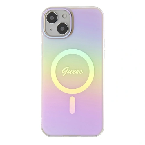 Kup Etui Guess GUHMP15SHITSP Apple iPhone 15 hardcase IML Iridescent MagSafe różowy/pink - GUE2885 - {ean13} - Sklep Home Screen