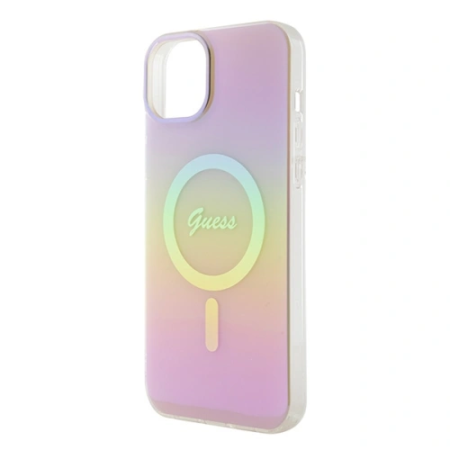 Kup Etui Guess GUHMP15SHITSP Apple iPhone 15 hardcase IML Iridescent MagSafe różowy/pink - GUE2885 - {ean13} - Sklep Home Screen