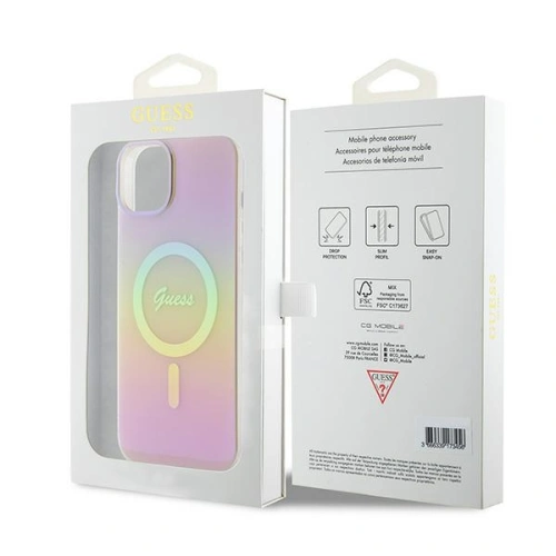 Kup Etui Guess GUHMP15SHITSP Apple iPhone 15 hardcase IML Iridescent MagSafe růžový/pink - GUE2885 - {ean13} - Sklep Home Screen