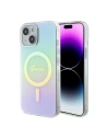 Case Guess GUHMP15SHITSQ Apple iPhone 15 Hardcase IML Iridescent MagSafe türkis/turquoise
