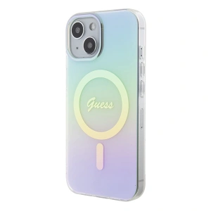 Etui Guess GUHMP15SHITSQ Apple iPhone 15 hardcase IML Iridescent MagSafe turkusowy/turquoise