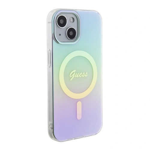 Kup Etui Guess GUHMP15SHITSQ Apple iPhone 15 hardcase IML Iridescent MagSafe tyrkysový/turquoise - GUE2886 - {ean13} - Sklep Home Screen
