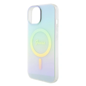 Etui Guess GUHMP15SHITSQ Apple iPhone 15 hardcase IML Iridescent MagSafe turkusowy/turquoise