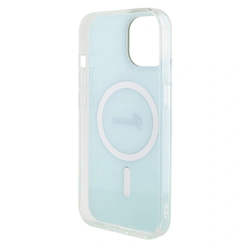 Buy Guess GUHMP15SHITSQ Apple iPhone 15 hardcase IML Iridescent MagSafe turquoise - GUE2886 - {ean13} - Home Screen Store Europe