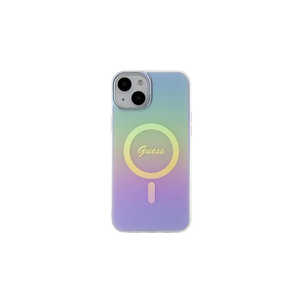 Etui Guess GUHMP15SHITSU Apple iPhone 15 hardcase IML Iridescent MagSafe fioletowy/purple