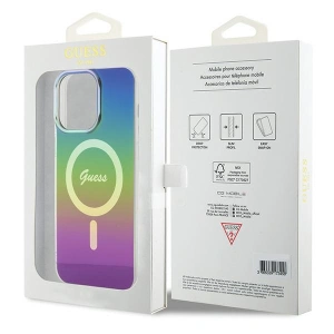Buy Guess GUHMP15XHITSK Apple iPhone 15 Pro Max hardcase IML Iridescent MagSafe rainbow - GUE2888 - {ean13} - Home Screen Store Europe
