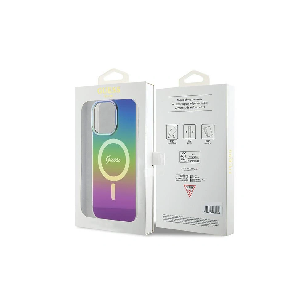 Etui Guess GUHMP15XHITSK Apple iPhone 15 Pro Max hardcase IML Iridescent MagSafe wielokolorowy/rainbow