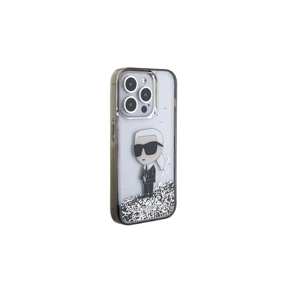 Etui Karl Lagerfeld KLHCP15XLKKNSK Apple iPhone 15 Pro Max hardcase Liquid Glitter Ikonik transparent