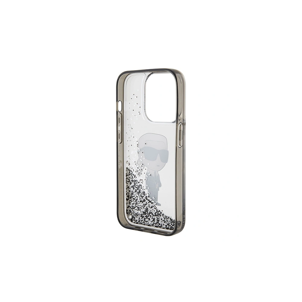 Etui Karl Lagerfeld KLHCP15XLKKNSK Apple iPhone 15 Pro Max hardcase Liquid Glitter Ikonik transparent